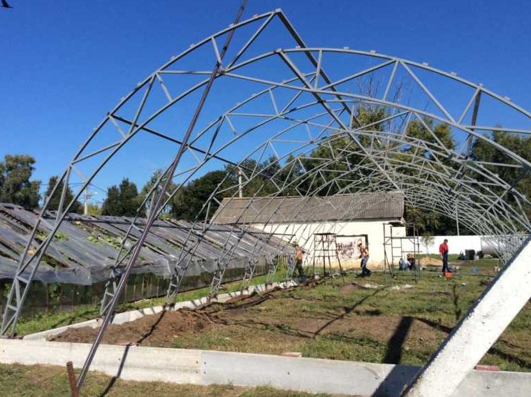 Навес, металлоконструкция, теплица